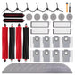 Robot vacuum replacement kit with multiple filters, bristles, pads, and roller brushes