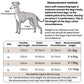 Dog harness measurement size chart showing neck and chest circumference ranges