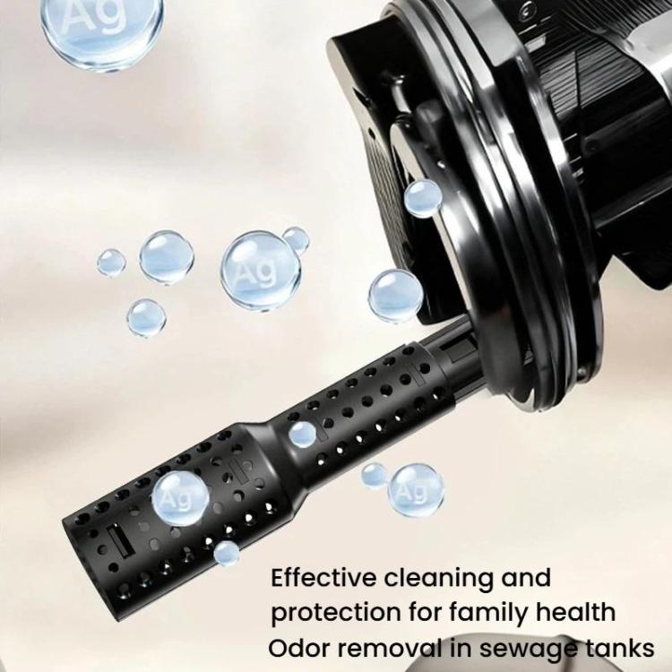 Perforated black deodorizing stick nozzle for floor cleaning robot, extended tube