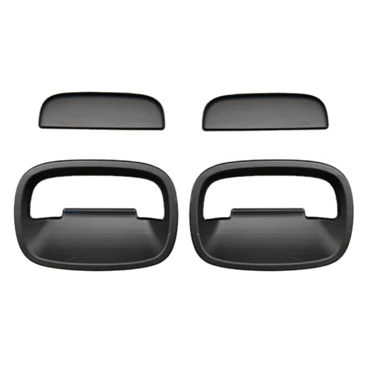 Black door handle bezel covers set, front pair and rear single