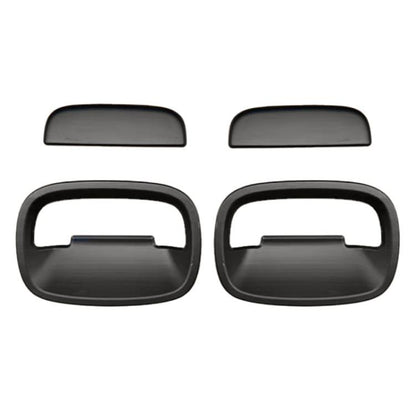 Black door handle bezel covers set, front pair and rear single