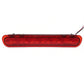 High-mounted brake light with red lens, black housing, and attached wiring