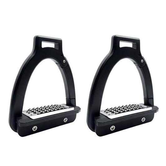 1pair Aluminum Alloy Side-Opening Safety Stirrup, Adult Size Gold, Adult Size Dark Blue, Adult Size Matte Black, Kids Size Gold, Kids Size Dark Blue, Kids Size Matte Black
