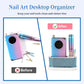 Nail art desktop organizer case for storing nail tools neatly, with rhinestone base