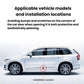 Car door corner bumper guards set, installation location marked on door edge