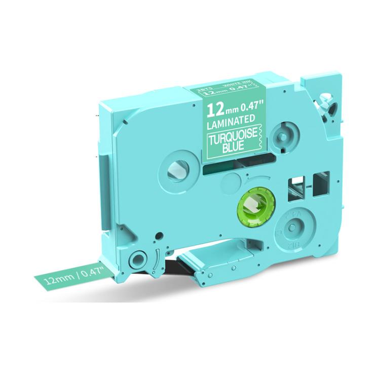 Phomemo 12mm laminated label ribbon cartridge, turquoise blue ink
