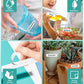 Phomemo laminated label tape benefits graphic: water and oil resistance, easy peel