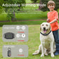 Adjustable electric dog fence collar on large dog, warning mode with tone and vibration levels