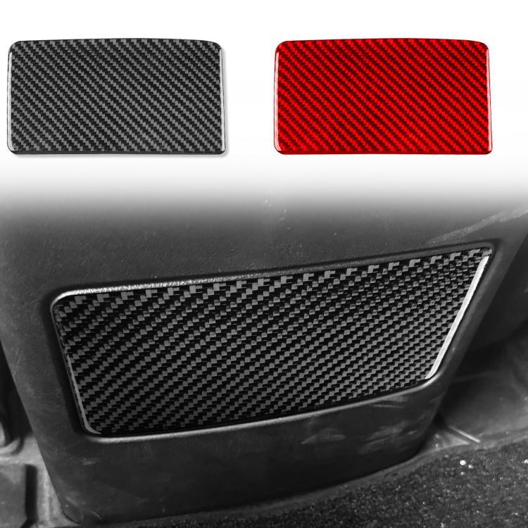 Carbon-fiber style charging sticker set: black and red rectangular pieces