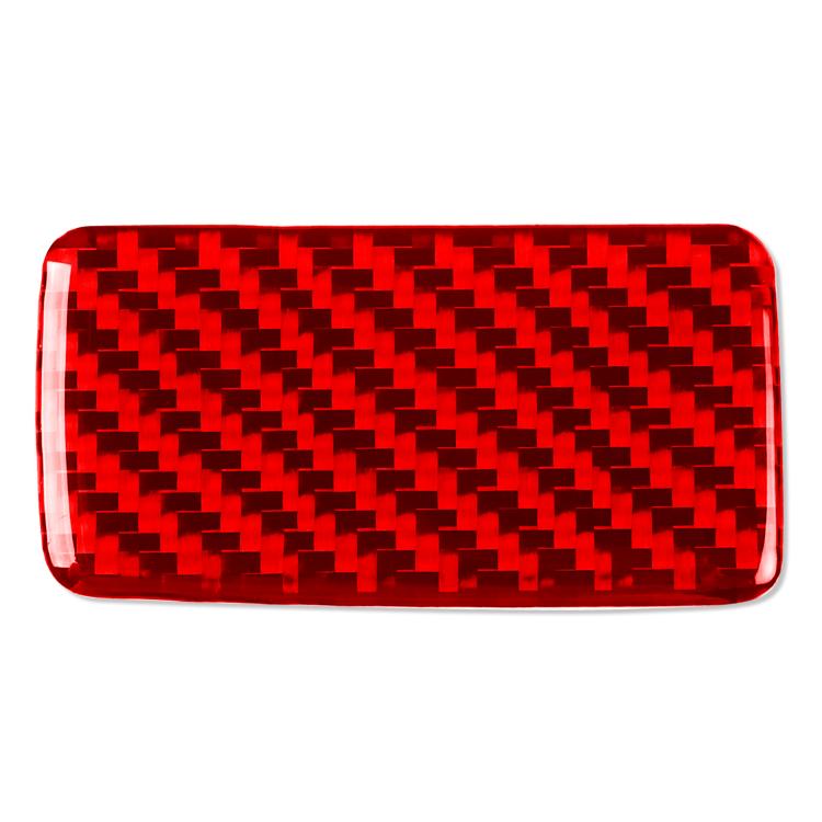 Red carbon-fiber pattern rectangular decorative sticker with rounded corners