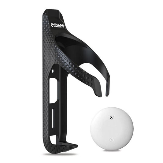 CYCLAMi Bicycle Water Bottle Cage Cycling Cup Holder, White, Black, Black+CYC-HB15 Tracker, White+CYC-HB15 Tracker