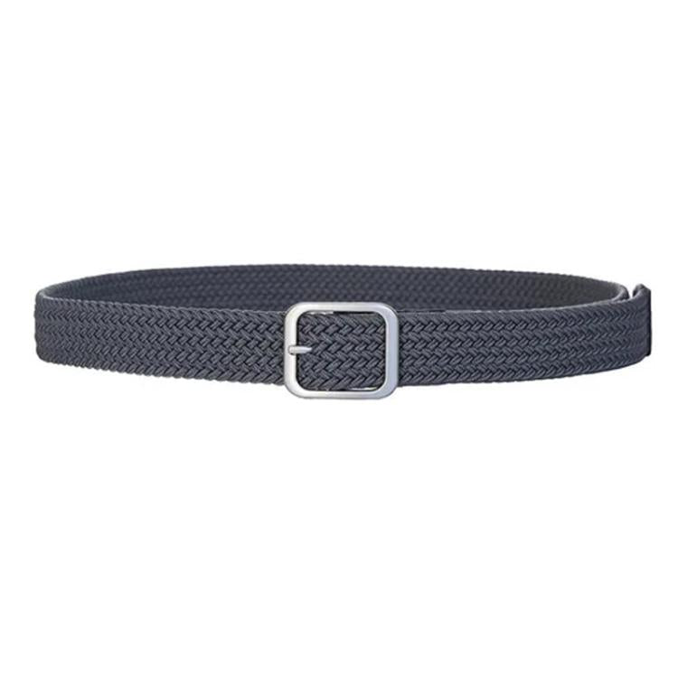 Woven Canvas No Perforation Square Buckle Belt, 105cm