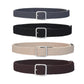 Woven Canvas No Perforation Square Buckle Belt, 105cm