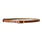 Women Dress-Embellished Denim PU Thin Belt, Leopard Print, White, Black, Light Tan