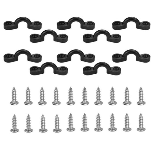 10pcs Kayak Elastic Cord C-Type Pull Buckle With Screws Deck Fixed Clip, Humplock, Canoe Accessories, C-Type Pull Buckle