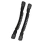 Pair of black kayak side carry handles with textured double-hole end pads