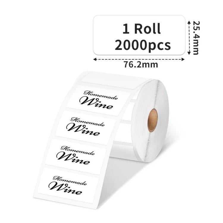 Thermal label roll with 76.2mm x 25.4mm size, 2000pcs