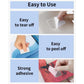 Thermal label sheet demonstrating easy tear-off and peel-off adhesive