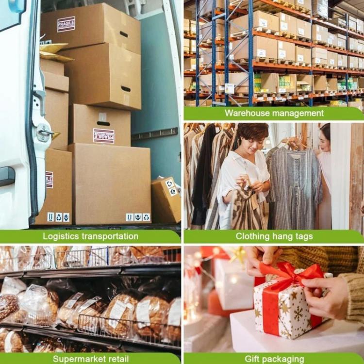 Thermal labels used for warehousing, retail, and gift packaging
