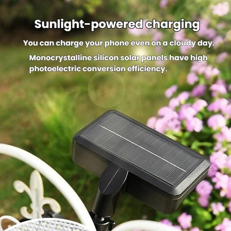 Solar charging panel for outdoor wall light with black photovoltaic housing