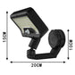 Black solar motion-sensor wall light with LED panel and magnetic mount