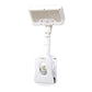 White solar motion sensor clip-on light with rectangular panel and round sensor window