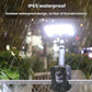 Black outdoor solar clip light with bright LED panel and front sensor window