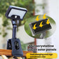Black solar clip light with textured solar panel and front motion sensor