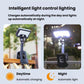 Black clip-on solar motion sensor LED light with bright panel for outdoor use