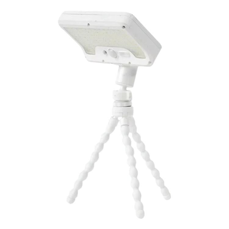 White waterproof solar sensor light with three-limb octopus base