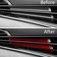 Passenger-side dashboard trim sticker set, red carbon-fiber finish
