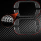 Carbon-fiber style roof handle decoration sticker set, black and red