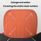 Orange suede seat cushion cover with diamond-pattern perforations and side piping