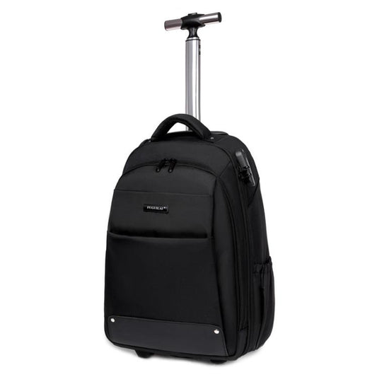 FUGUILAI Wheeled Backpack with Hideable Wheels & Straps, TSA Lock & 2-Stage Telescopic Handle Trolley Backpack for Business Travel, 8800A  Black, 8800A Deep Blue, 8800A Light Gray