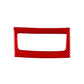 Rear air vent frame sticker, carbon-fiber red with rectangular cutout