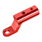 Aluminum motorcycle mirror extension arm adapter, red with mounting holes
