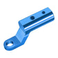 Aluminum motorcycle mirror extension arm adapter, blue with mounting holes
