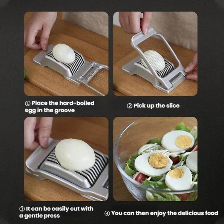 LsCook Aluminum Alloy Egg Cutter Multi-Functional Slicer