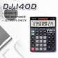 OSALO 14-digit check & correction calculator, dark body with large LCD and keypad