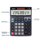 OSALO calculator with extra-large display and function keys, dark body and keypad