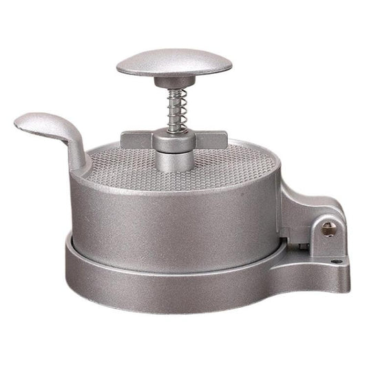 Portable Household Manual Round Meat Press Kitchen Hamburger Patty Mold, Flip Cover, Spring