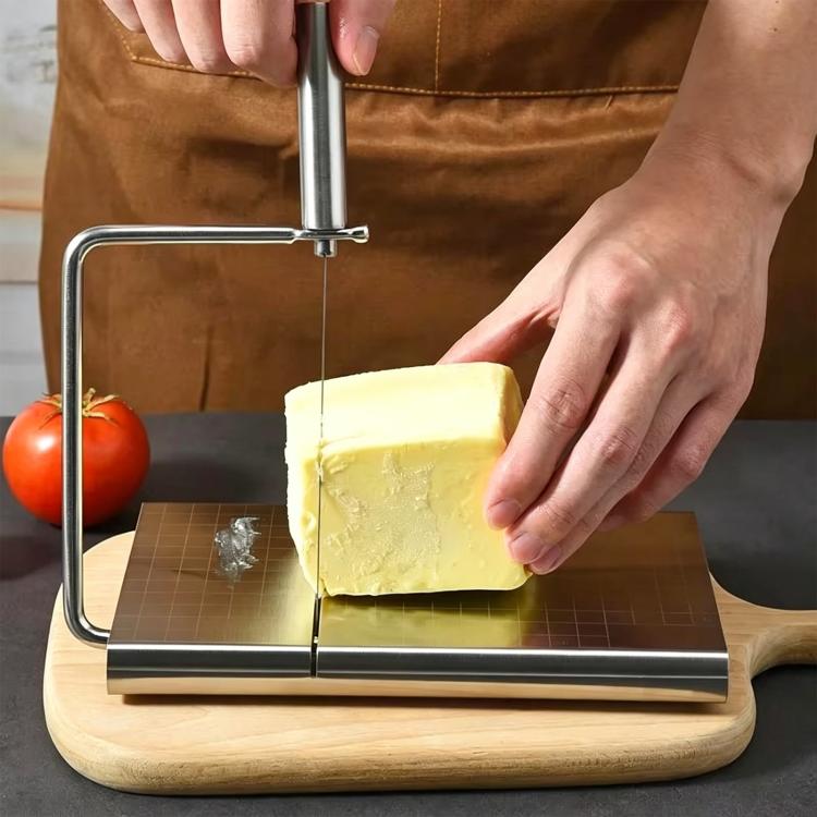 LsCook Stainless Steel Multi-Function Cheese Slicer, Boxed, With Scale Boxed