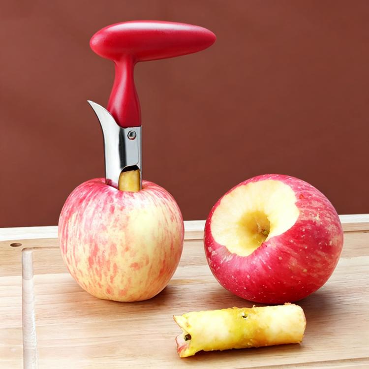 LsCook Stainless Steel Fruit Corer Plastic-Handled Fruit Core Remover