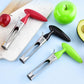 LsCook Stainless Steel Fruit Corer Plastic-Handled Fruit Core Remover