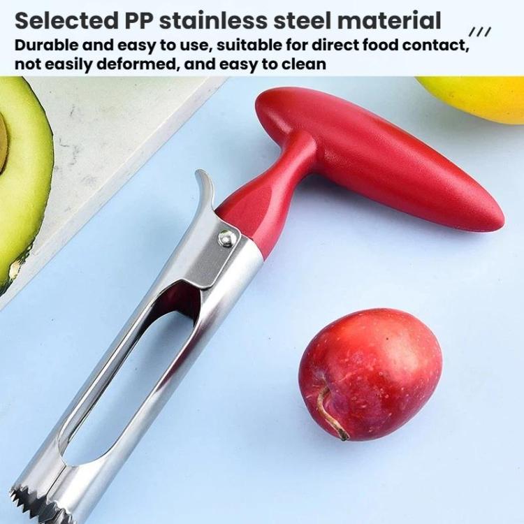 LsCook Stainless Steel Fruit Corer Plastic-Handled Fruit Core Remover