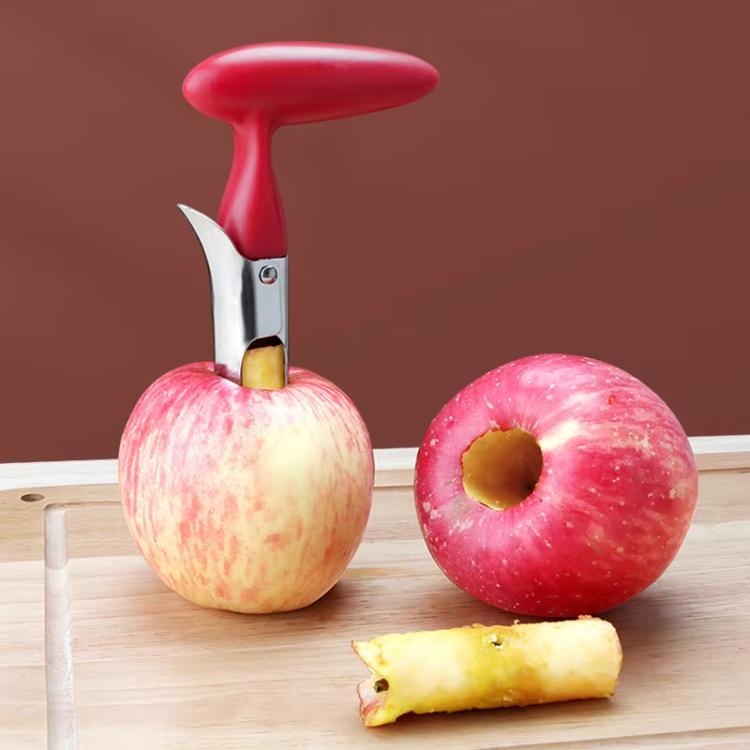 LsCook Stainless Steel Fruit Corer Plastic-Handled Fruit Core Remover