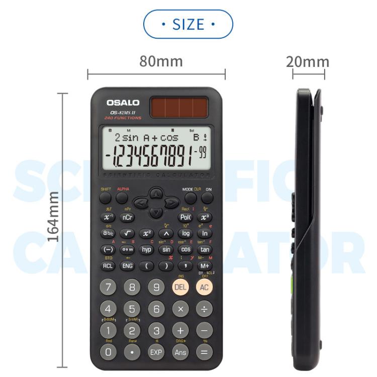 OSALO scientific calculator with side profile and front keypad, compact form factor