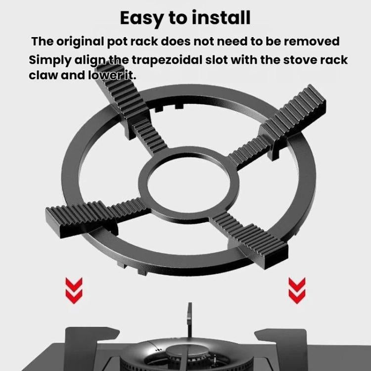 Universal cast steel stove rack with trapezoid slot alignment for easy installation