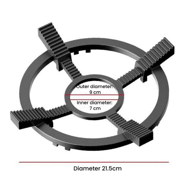 Round non-slip wok rack with inner diameter 7 cm and outer diameter 9 cm
