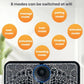 Foot massage mat with patterned surface and round controller on top